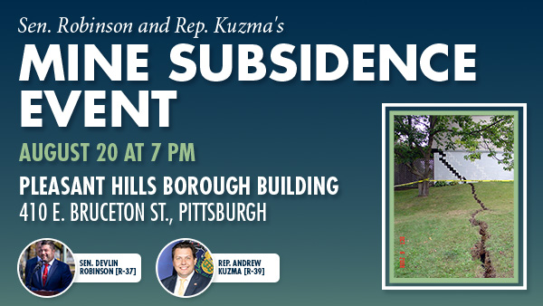 Sen. Robinson & Rep. Kuzma’s Mine Subsidence Event.